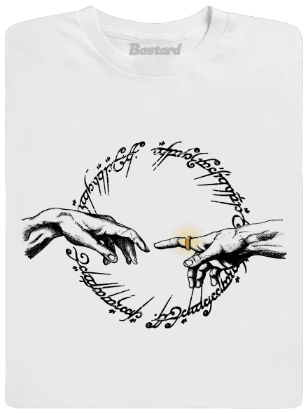God of ring pánské dlouhý rukáv White