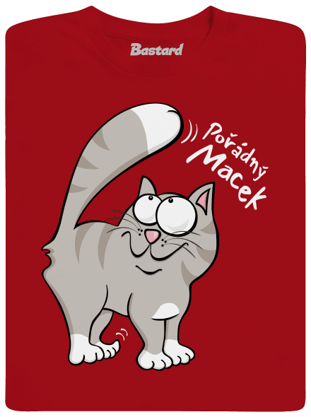 Macek a Micina pánské dlouhý rukáv Red