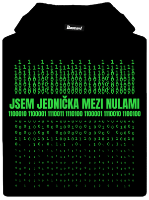 Jednička mezi nulami dámská mikina klokanka Black