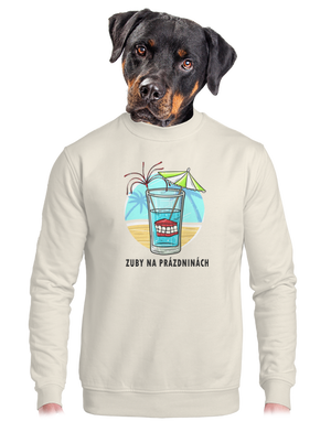 unisex mikina bez kapuce