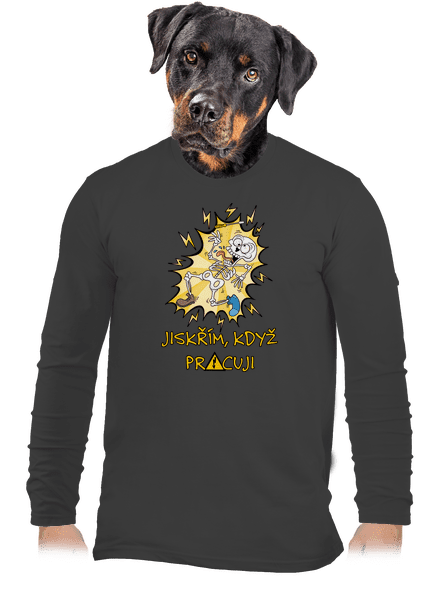 Jiskřím pánské dlouhý rukáv Dark Grey