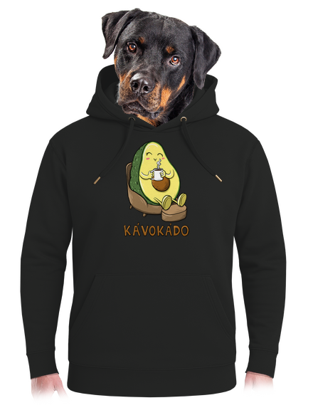 Kávokádo unisex mikina premium Dark Black