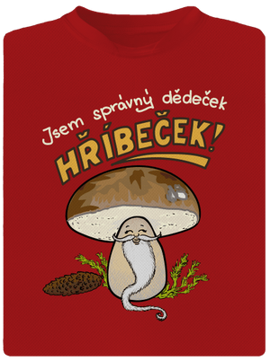 Babka a hříbeček pánské sportovní tričko Red Mal