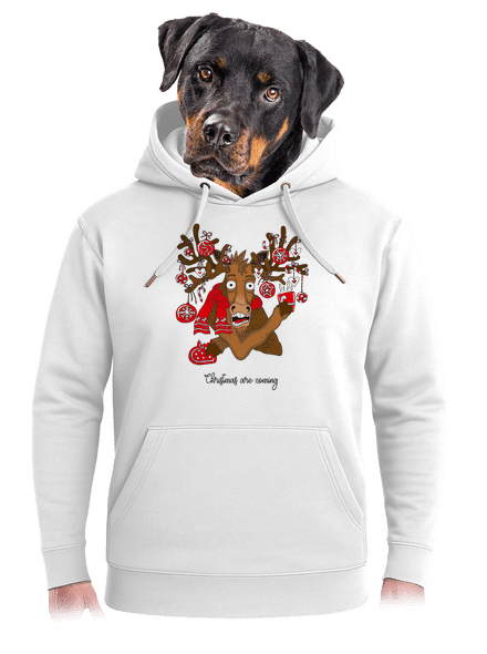 Vánoční sob unisex mikina premium Snowwhite