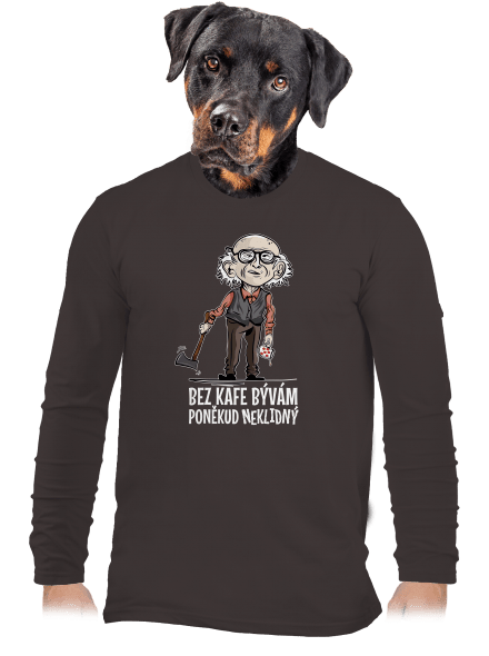 Neklidný bez kafe pánské dlouhý rukáv Bear Brown