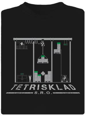 Tetrisklad pánské sportovní tričko Black