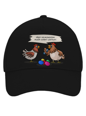 Slepice před Velikonocemi kšiltovka baseballka Black