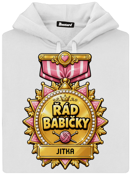 Řád babičky dámská mikina klokanka White