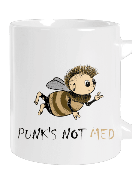 Punks Not Med velký hrnek White