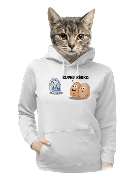 Super kérka dámská mikina klokanka White