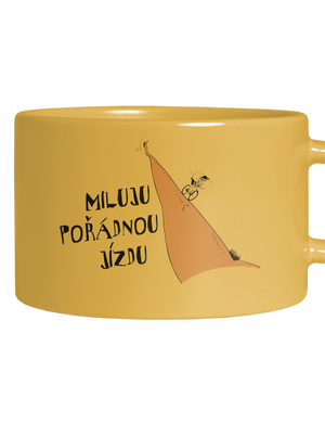 Miluju jízdu hrnek makronka Yellow Macaron