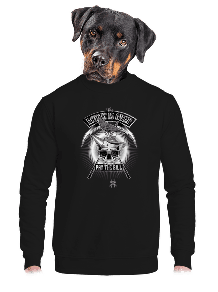 Party is over unisex mikina bez kapuce Black
