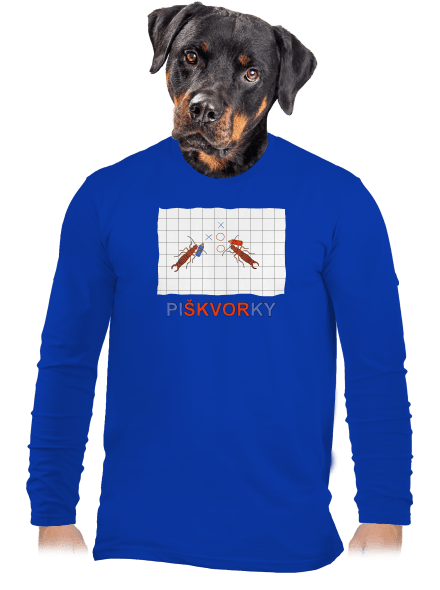 Škvoří piškvorky pánské dlouhý rukáv Royal Blue