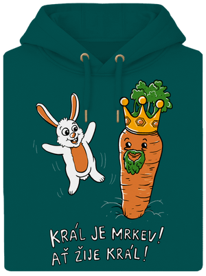 Král je mrkev, ať žije král unisex mikina premium Emerald Green