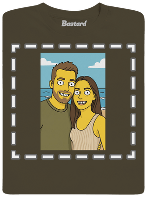 Simpsonovi z vlastní fotky pánské dlouhý rukáv Urban Khaki