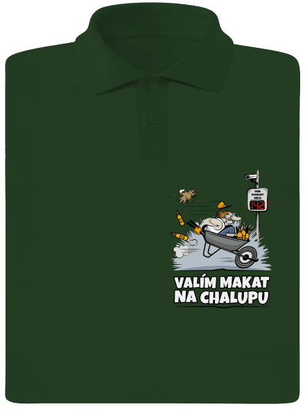 Valím na chalupu pánská polokošile Bottle Green Mal