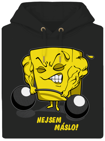 Nejsem máslo unisex mikina premium Dark Black