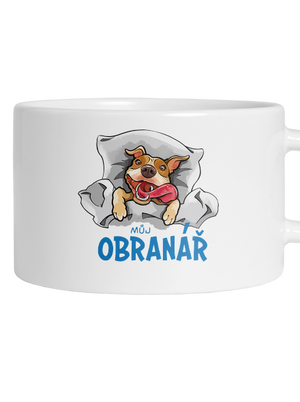 Můj obranář hrnek makronka White