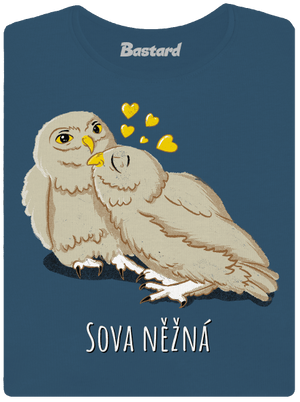Sova něžná dámské tričko premium Petrol Blue