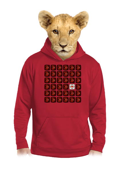 Pexeso dětská mikina klokanka Fire Red