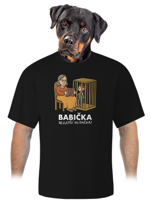 Babička hlídačka unisex tričko oversized Black