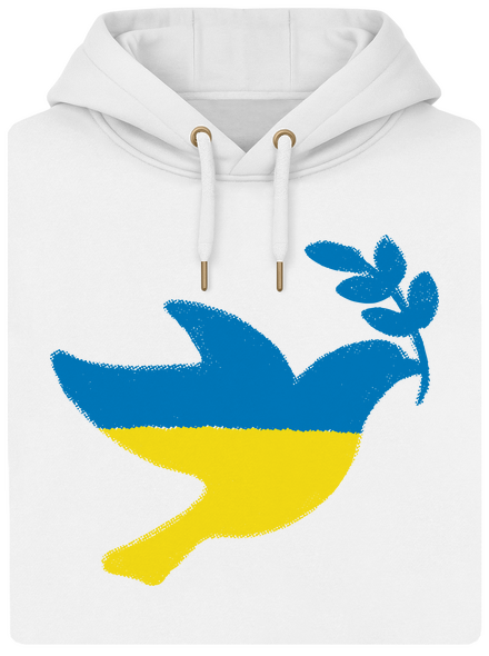 Ukrajina - Holubice obrys unisex mikina premium Snowwhite