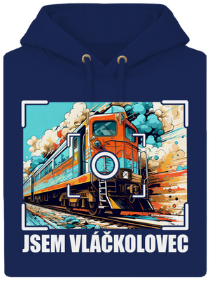 Jsem vláčkolovec unisex mikina premium Navy