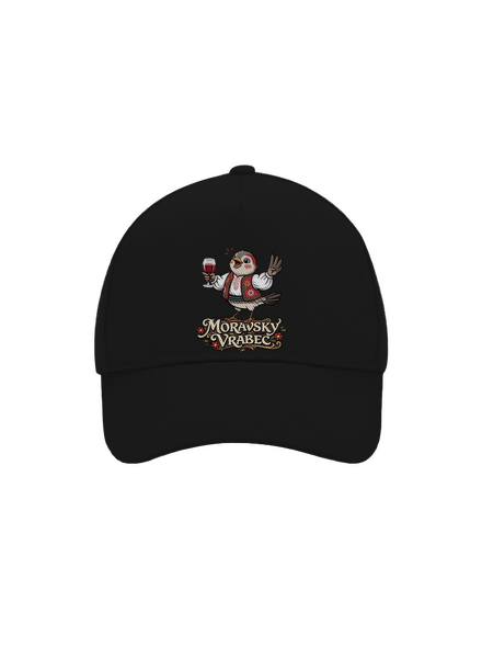 Moravský vrabec kšiltovka baseballka Black