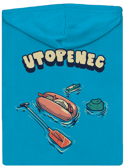 Utopenec dámská mikina na zip Blue Atol
