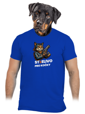Střelivo pro kočky pánské tričko Royal Blue