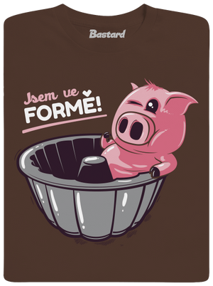 Ve formě pánské tričko Brown