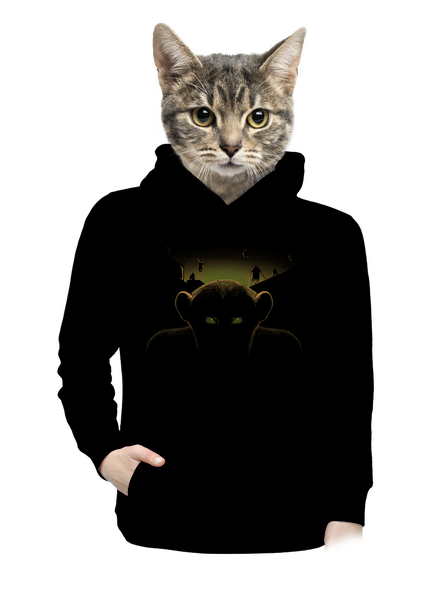 Opičí planeta dámská mikina klokanka Black