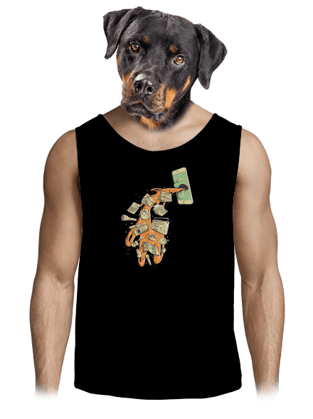 Digitální kocovina pánské tílko Black
