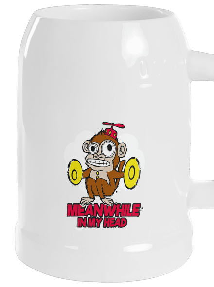 Monkey in my head půllitr White