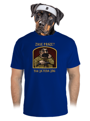 Zase práce? pánské sportovní tričko Royal Blue Mal