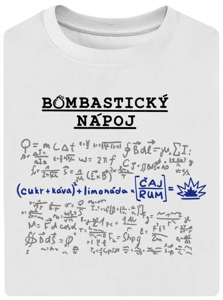 Bombastický nápoj unisex tričko oversized White