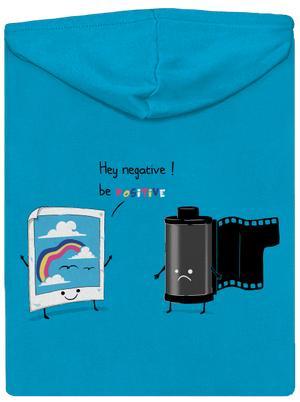 Buď pozitivní dámská mikina na zip Blue Atol