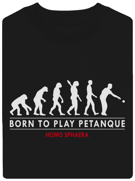 Born to play petanque unisex mikina bez kapuce Black