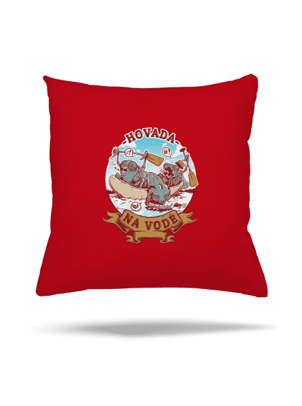 Hovada na vodě polštář Red