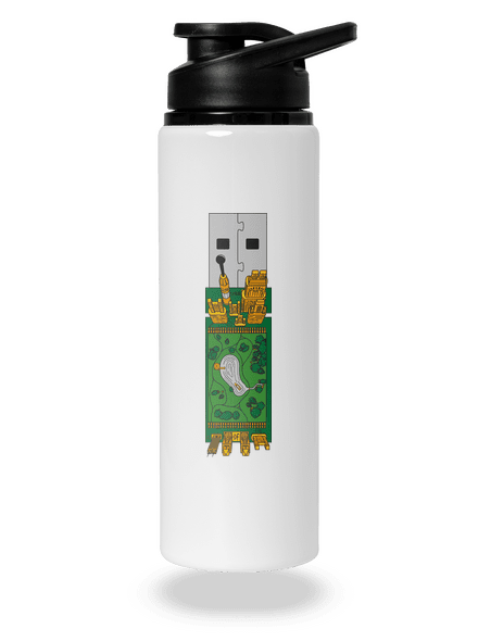 USB city lahev na vodu White
