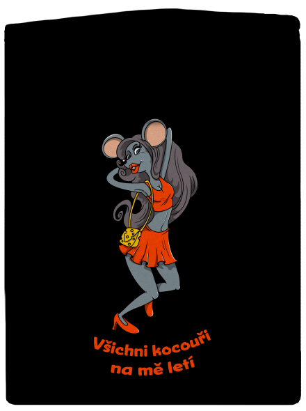 Myška dámská mikina na zip Black