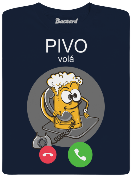 Pivo volá pánské tričko Navy