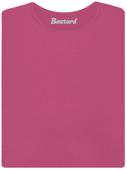 Bez potisku dámské tričko s lemem Magenta