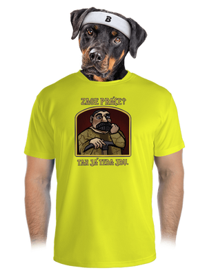 Zase práce? pánské sportovní tričko Neon Yellow