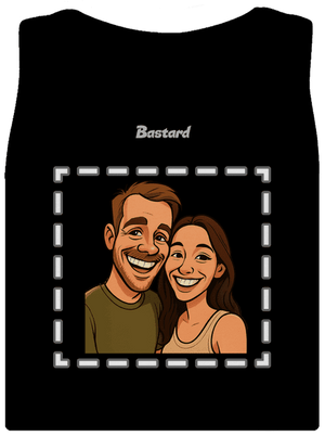 Karikatura z vlastní fotky dámské tílko klasické Black