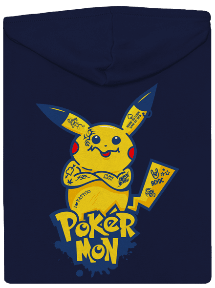 Pokérmon pánská mikina na zip Navy