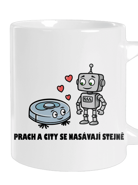 Láska mezi roboty velký hrnek White