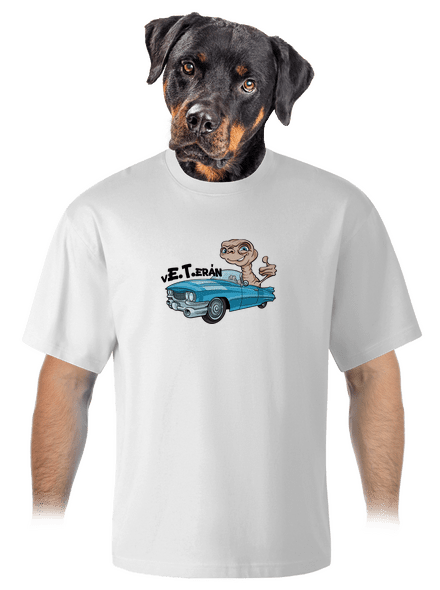 Veterán E.T. unisex tričko oversized White