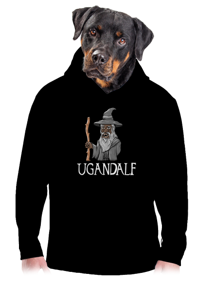 Ugandalf pánská mikina klokanka Black