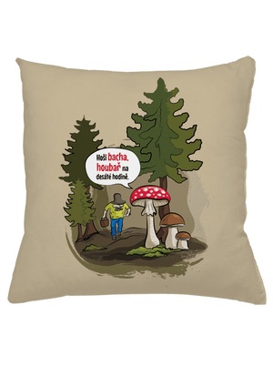 Bacha houbař polštář Beige